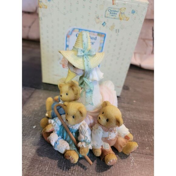 Enesco 1997 cherished Teddy friends of a feather flock together 154016 Decor fig - Picture 3 of 5